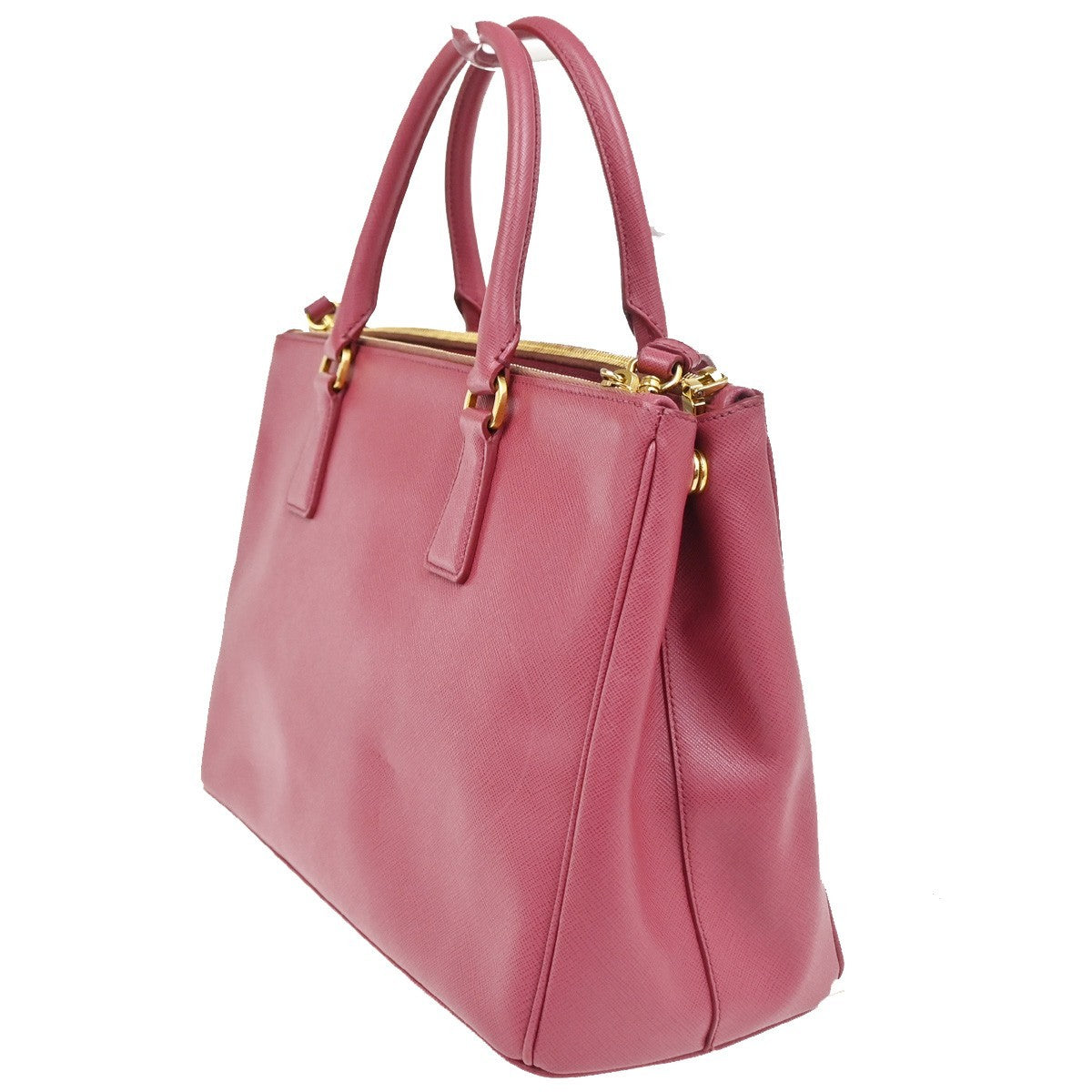 Prada Lux Open Tote Saffiano Leather, Pink, Leather, Tote Bag
