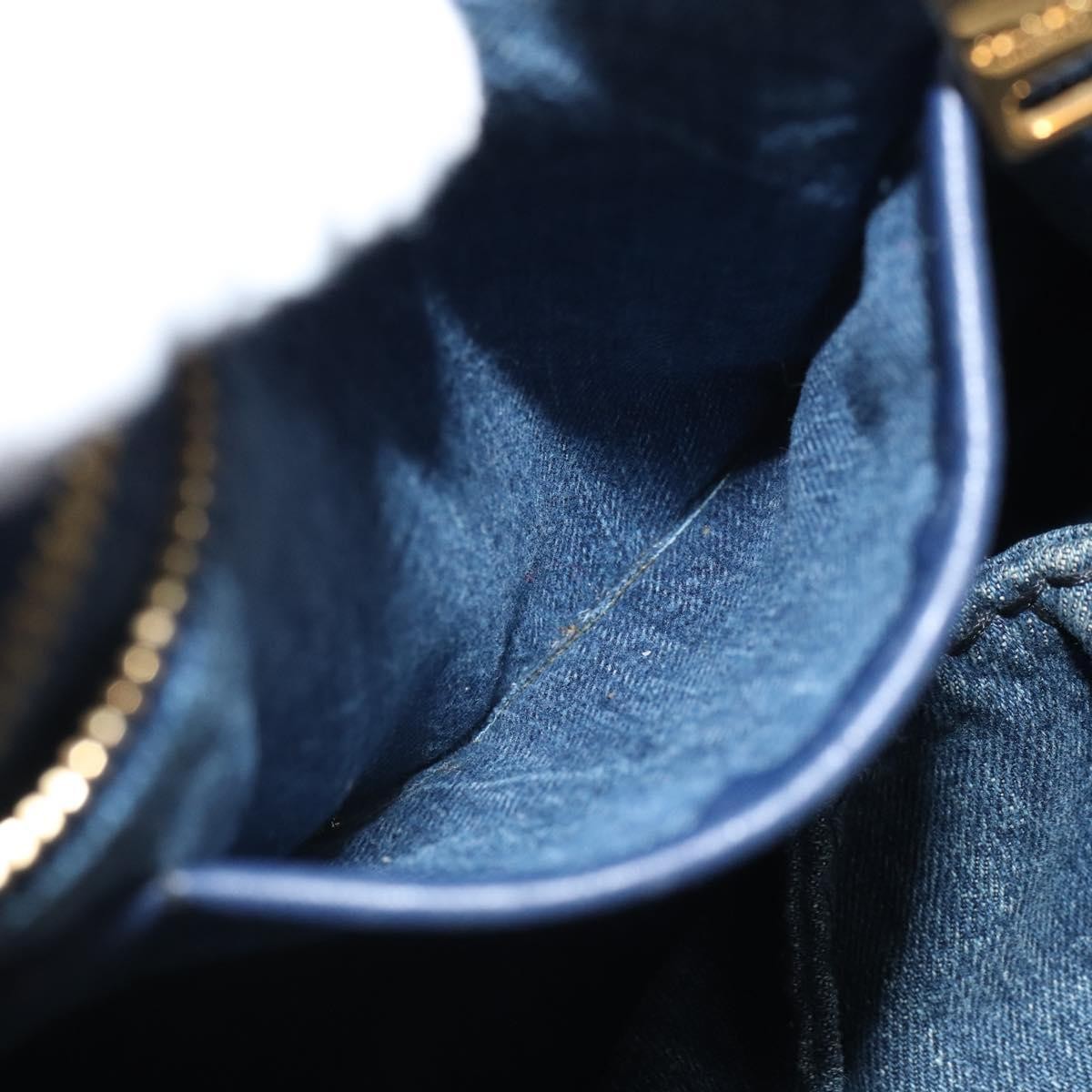 Prada Canapa Open Tote Denim, BLUE, CANVAS, Tote bag
