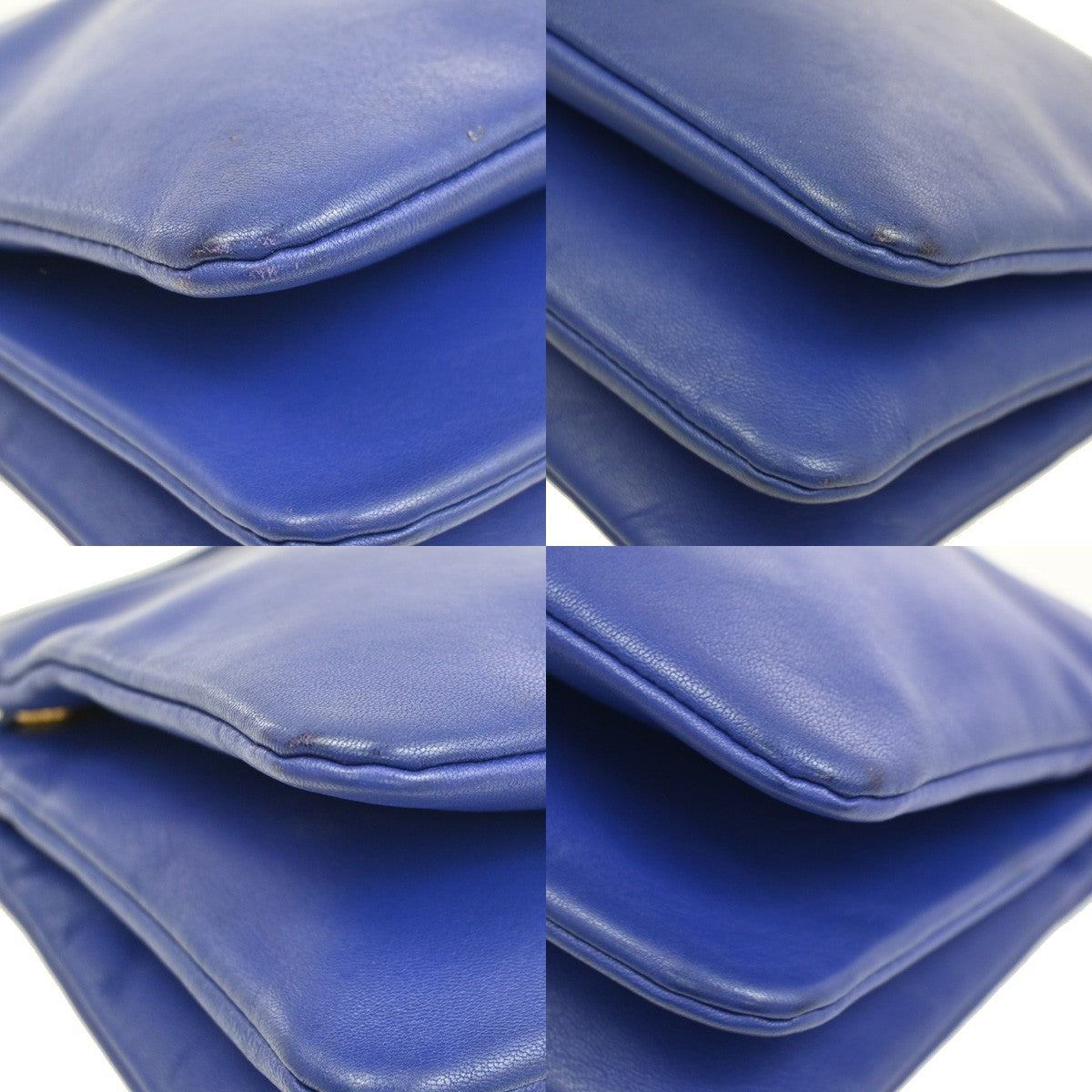 Celine Trio Crossbody Bag Leather, Blue, Leather, Shoulder Bag