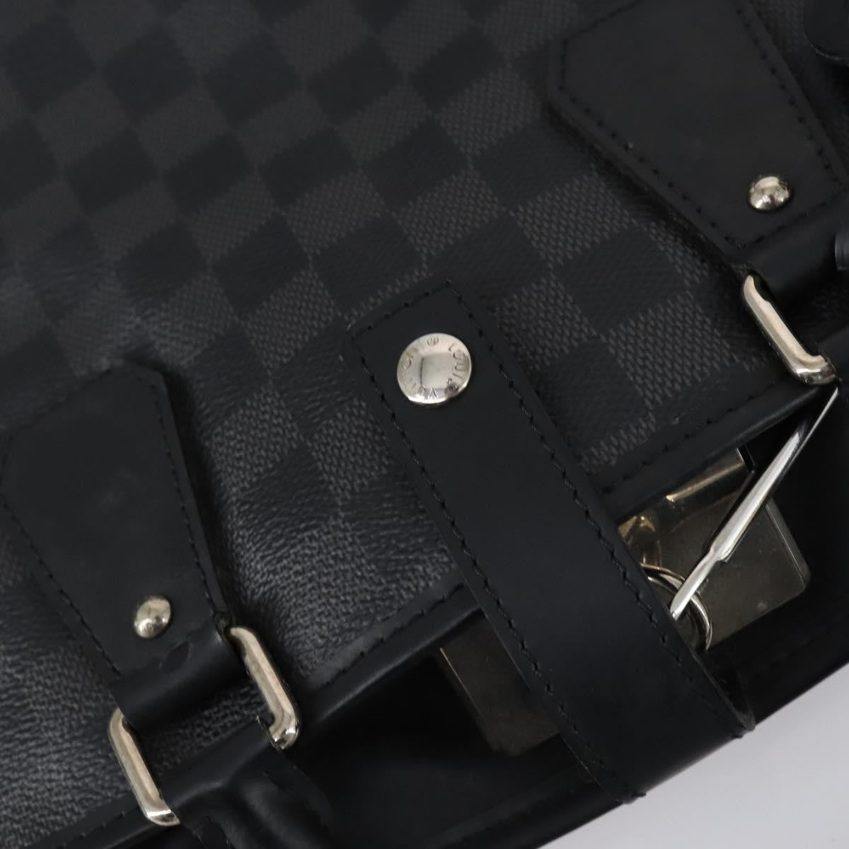 Louis Vuitton Garment Cover Damier Graphite, GRAY, CANVAS, Travel bag