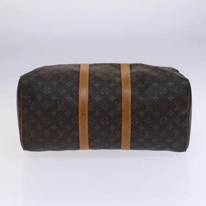 Louis Vuitton Keepall Bag Monogram Canvas, BROWN, CANVAS, Travel bag