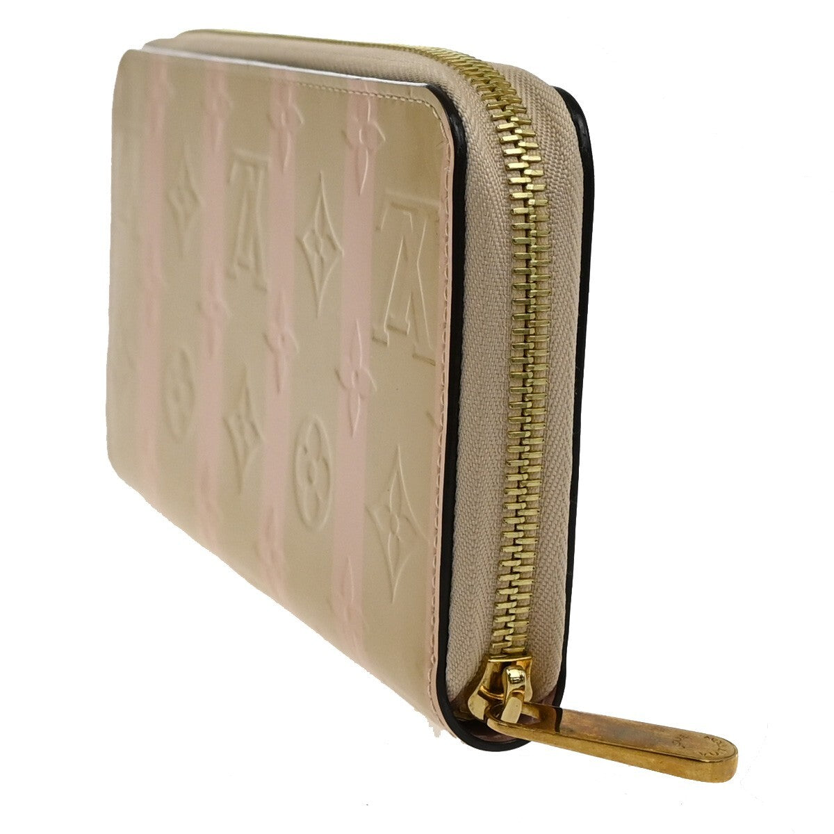 Louis Vuitton Zipped Wallet Monogram Eclipse Canvas, BEIGE, PATENT_LEATHER, Wallets