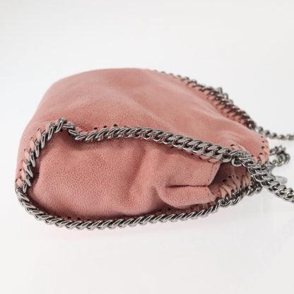 Stella McCartney Falabella Fold Over Crossbody Bag Suede, PINK, SUEDE, Crossbody bag