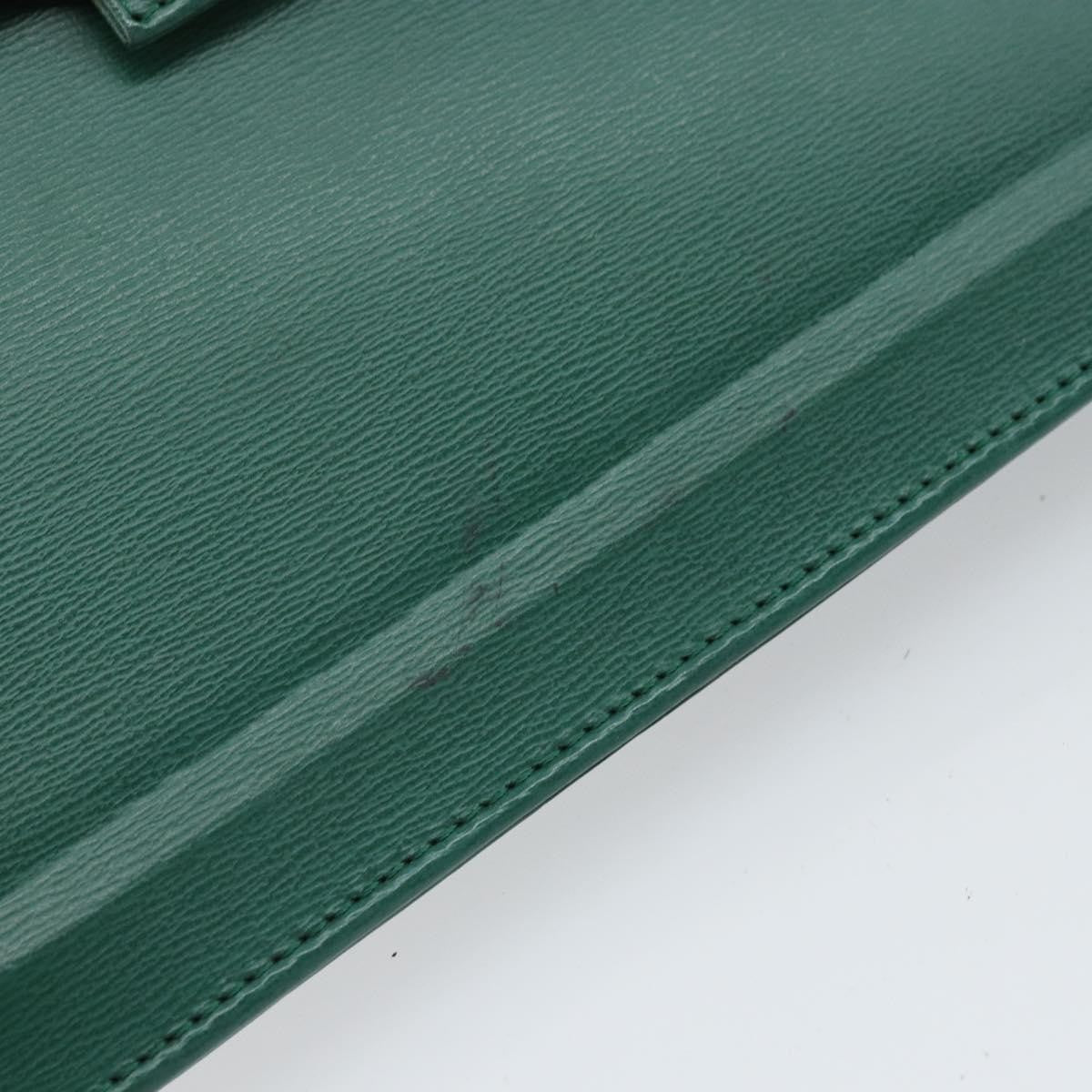 Christian Dior Vintage Shoulder Bag Leather, GREEN, LEATHER, Shoulder bag