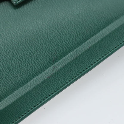 Christian Dior Vintage Shoulder Bag Leather, GREEN, LEATHER, Shoulder bag