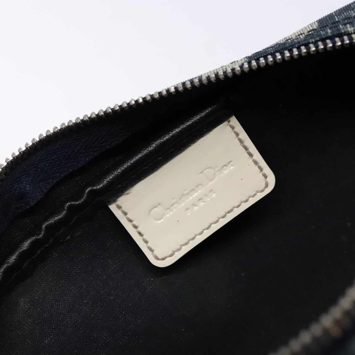 Christian Dior Vintage Trotter Pouch Diorissimo Canvas, NAVY, CANVAS, Clutche & pouche