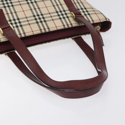 Burberry Nova Check Tote canvas check pattern, BEIGE, CANVAS, Tote bag