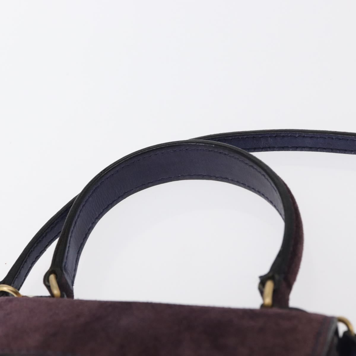 Celine Handbag Suede, PURPLE, SUEDE, Handbag