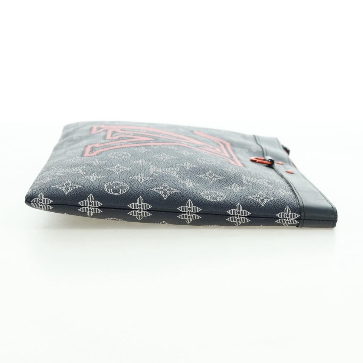 Louis Vuitton Pochette Apollo Limited Edition Upside Down Monogram Ink, Navy, Canvas, Clutch