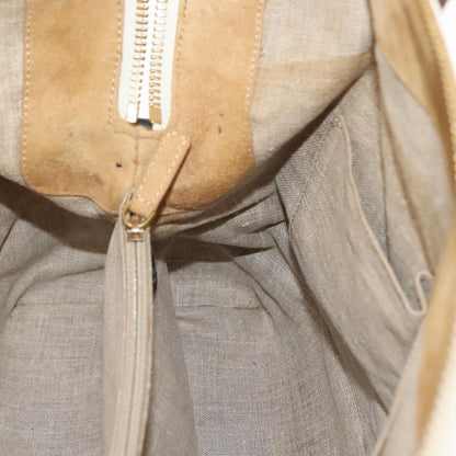 Fendi Pequin 2Bag Canvas and Leather, BEIGE, CANVAS, Tote bag