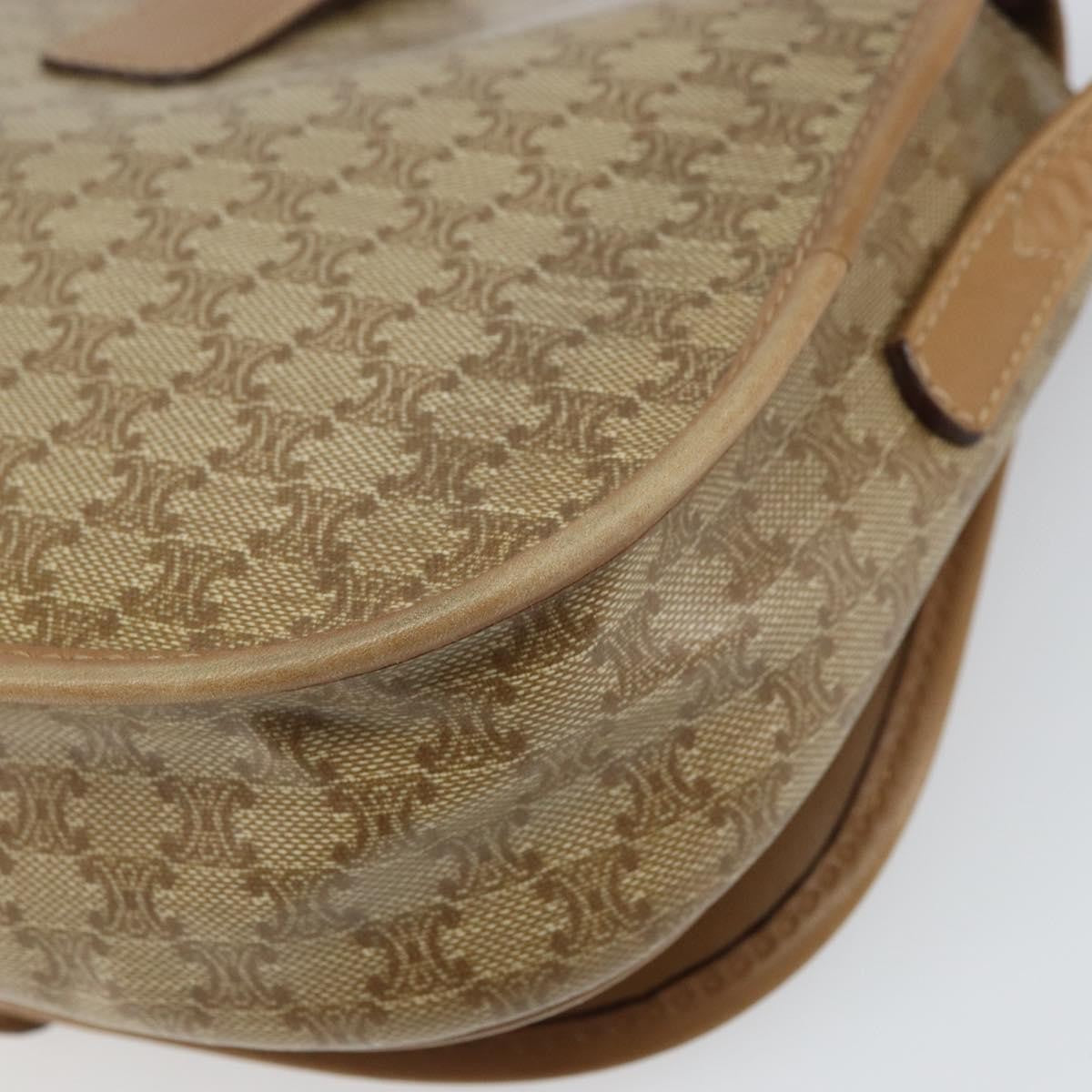 Celine Vintage Macadam Shoulder Bag Canvas, BEIGE, CANVAS, Shoulder bag