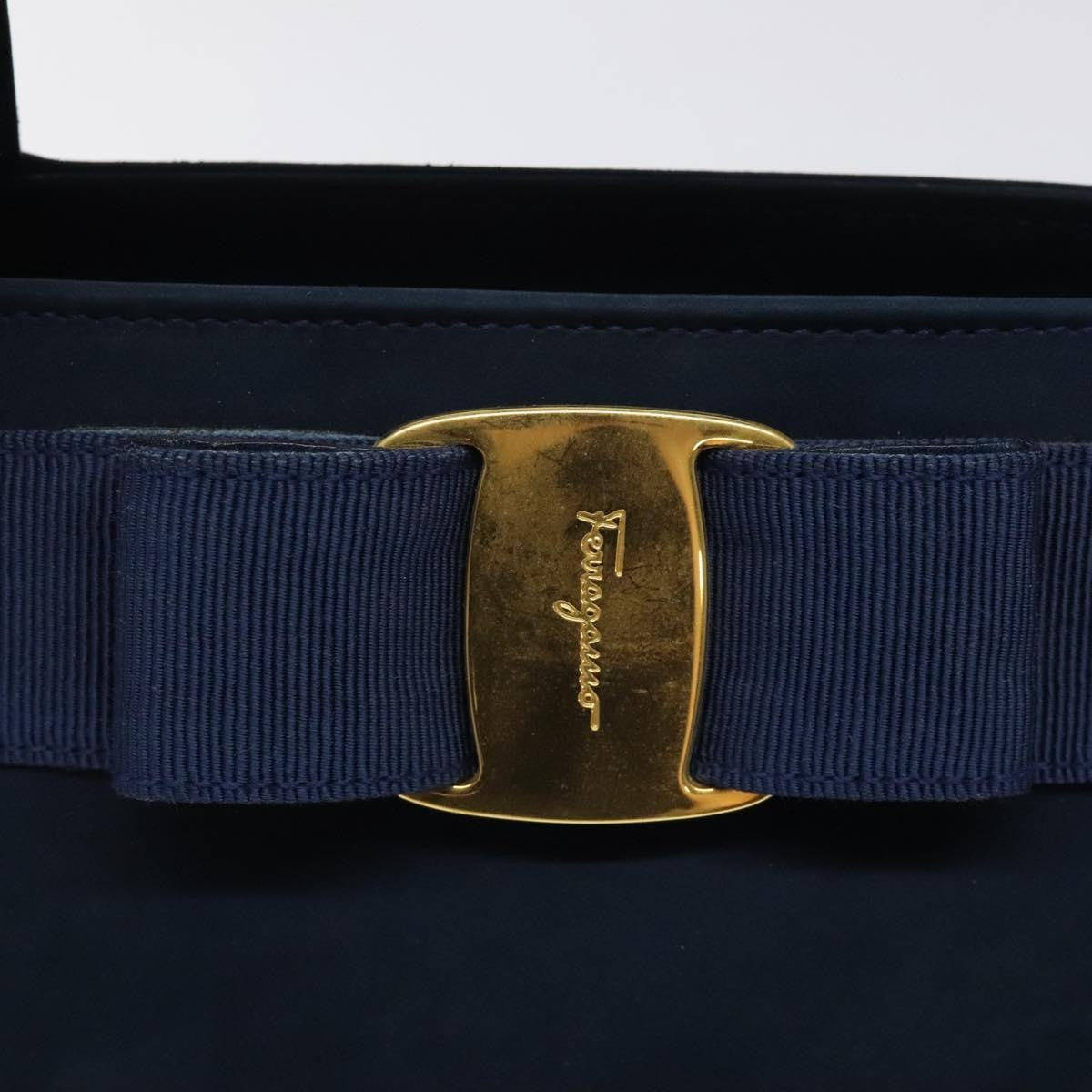 Salvatore Ferragamo Vala Handbag Suede, BLUE, SUEDE, Handbag