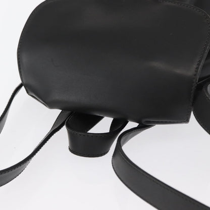 Salvatore Ferragamo Gancini Flap Drawstring Backpack Leather, BLACK, LEATHER, Backpack