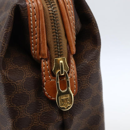 Celine Macadam Pochette Canvas and Leather, BROWN, CANVAS, Clutche & pouche