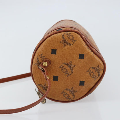 MCM Visetos Shoulder bag Canvas and Leather, BROWN, CANVAS, Shoulder bag