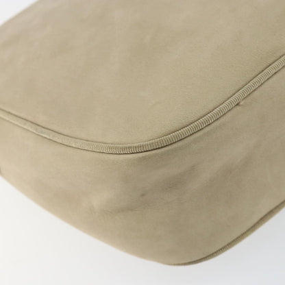 Salvatore Ferragamo Vala Shoulder Bag Suede, BEIGE, SUEDE, Shoulder bag