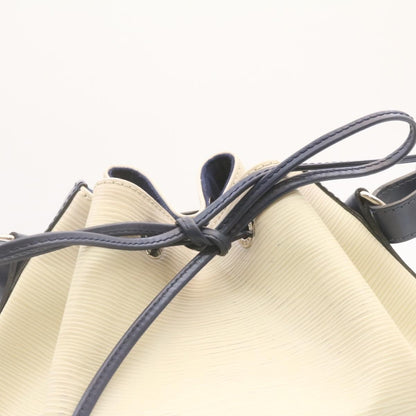 Louis Vuitton Petit Noe Handbag Two Tone Epi Leather, WHITE, LEATHER, Handbag