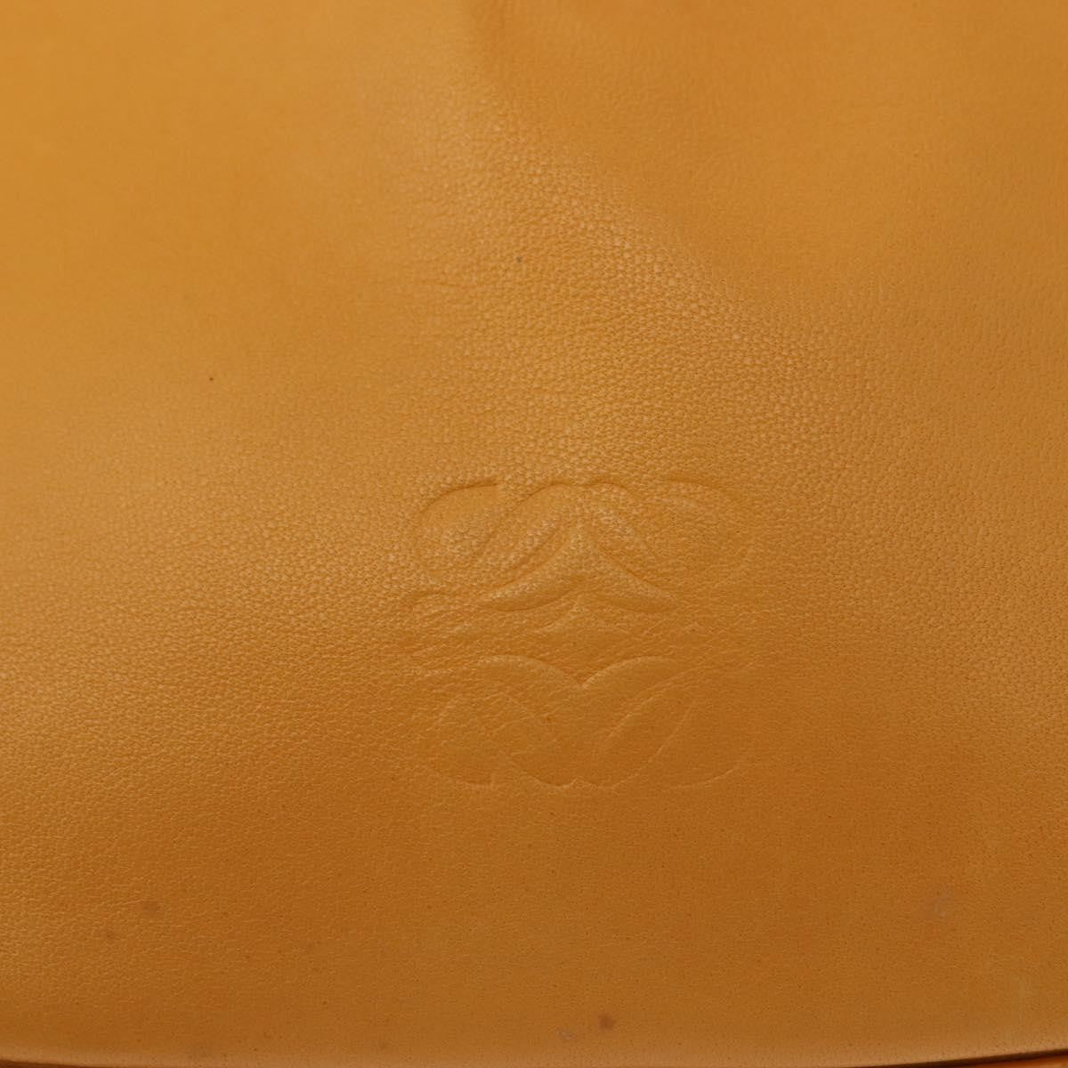 Loewe Anagram handbag Leather, YELLOW, LEATHER, Handbag