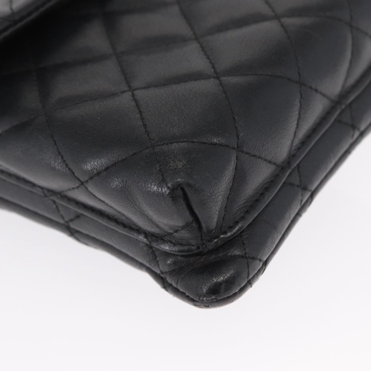 Chanel Cambon Flap Crossbody Bag Quilted Lambskin, SILVER, LEATHER, Shoulder bag