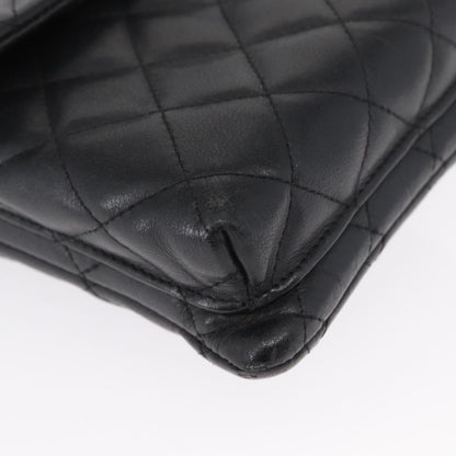 Chanel Cambon Flap Crossbody Bag Quilted Lambskin, SILVER, LEATHER, Shoulder bag