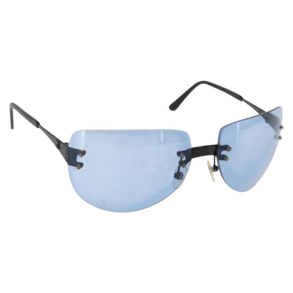 Chanel Logo CC Sunglasses Metal, BLUE, METAL, Sunglasse