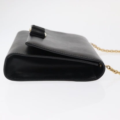 Salvatore Ferragamo Vala Chain Shoulder bag Leather, BLACK, LEATHER, Shoulder bag