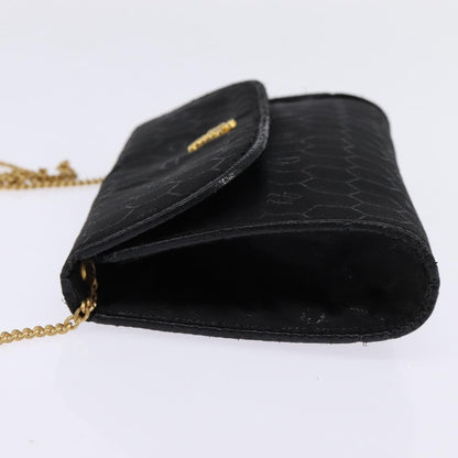 Christian Dior Vintage Honeycomb Flap Crossbody Bag Coated Canvas, BLACK, CANVAS, Clutche & pouche