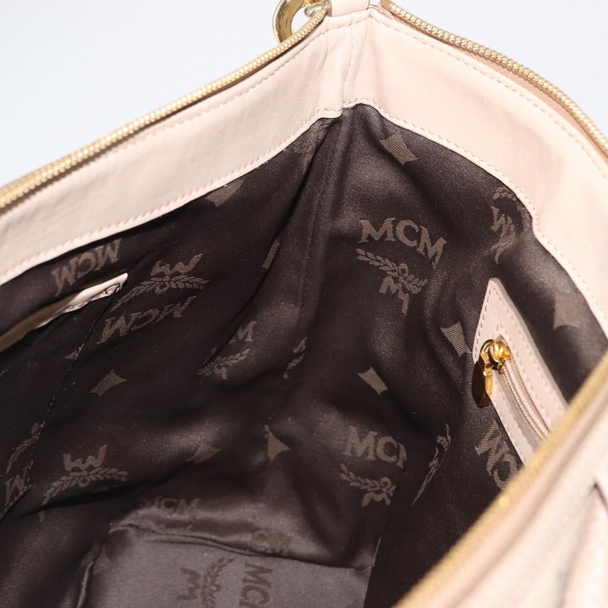 MCM Vintage Visetos Tote bag Canvas, BEIGE, PVC, Tote bag