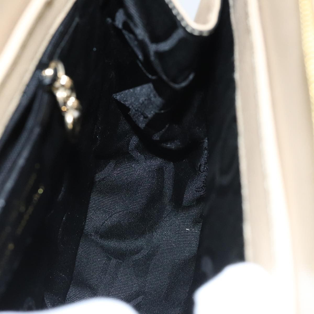 Salvatore Ferragamo Gancini Shoulder Bag Leather, BEIGE, LEATHER, Shoulder bag