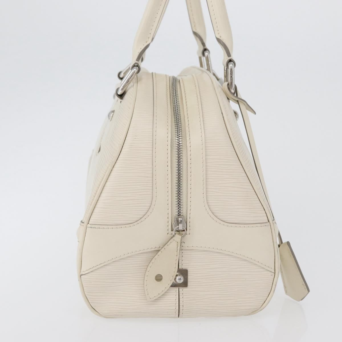 Louis Vuitton Montaigne Bowling Bag Epi Leather, WHITE, LEATHER, Handbag