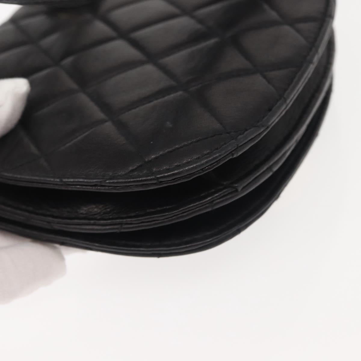 Chanel Vintage Flap Belt Bag Quilted Leather, BLACK, LEATHER, Clutche & pouche