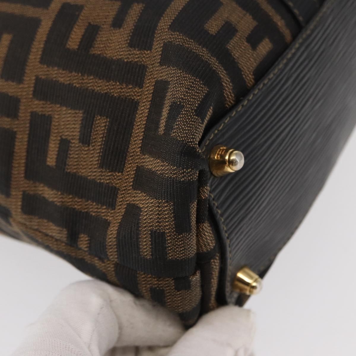 Fendi Zucca Tote bag Canvas, BLACK, CANVAS, Tote bag
