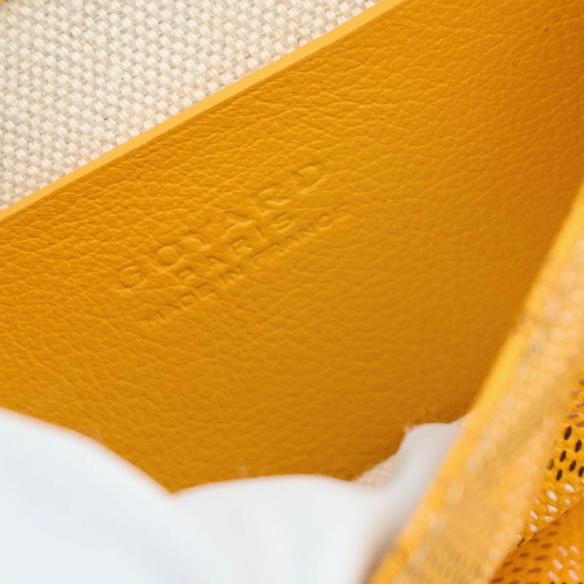 Goyard Plumet Clutch Wallet Coated Canvas, YELLOW, CANVAS, Shoulder bag