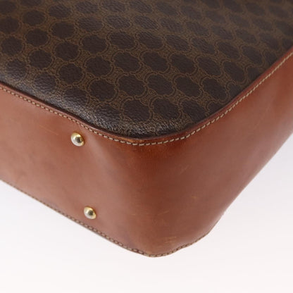 Celine Vintage Macadam Shoulder Bag Canvas and Leather, BROWN, CANVAS, Shoulder bag