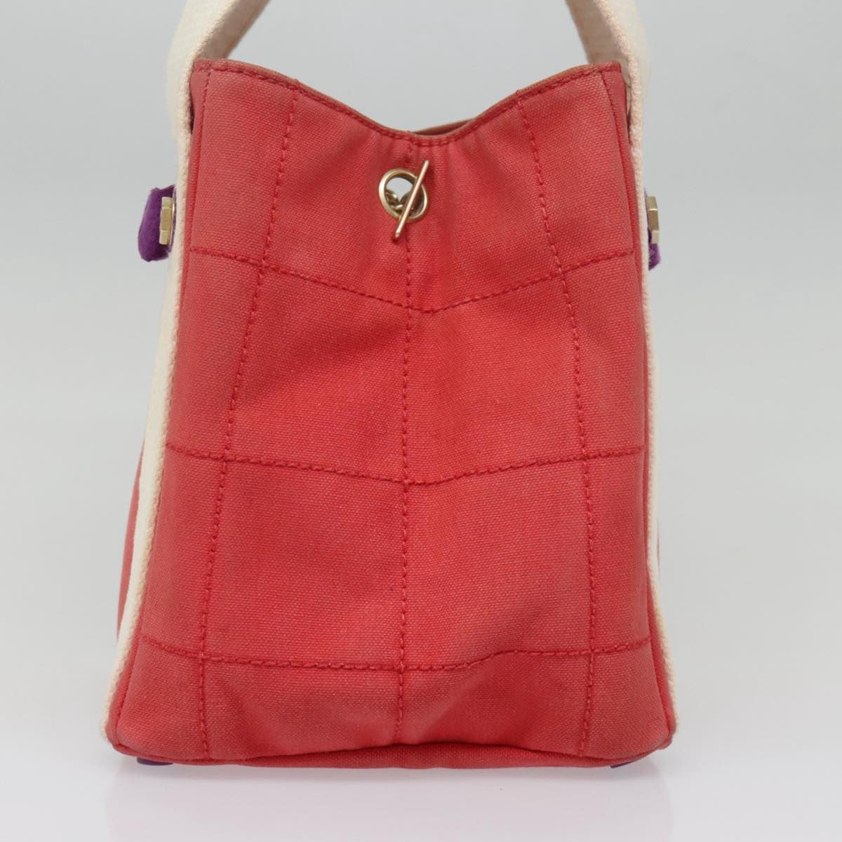 Chanel Chocolate Bar Coco Mark handbag Canvas, RED, CANVAS, Handbag