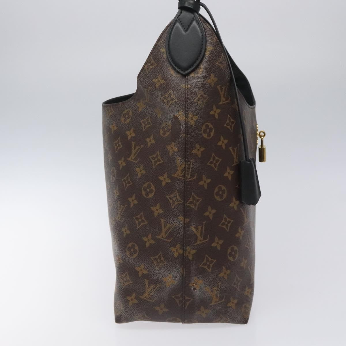 Louis Vuitton Flower Hobo Monogram Canvas with Leather, BROWN, CANVAS, Shoulder bag