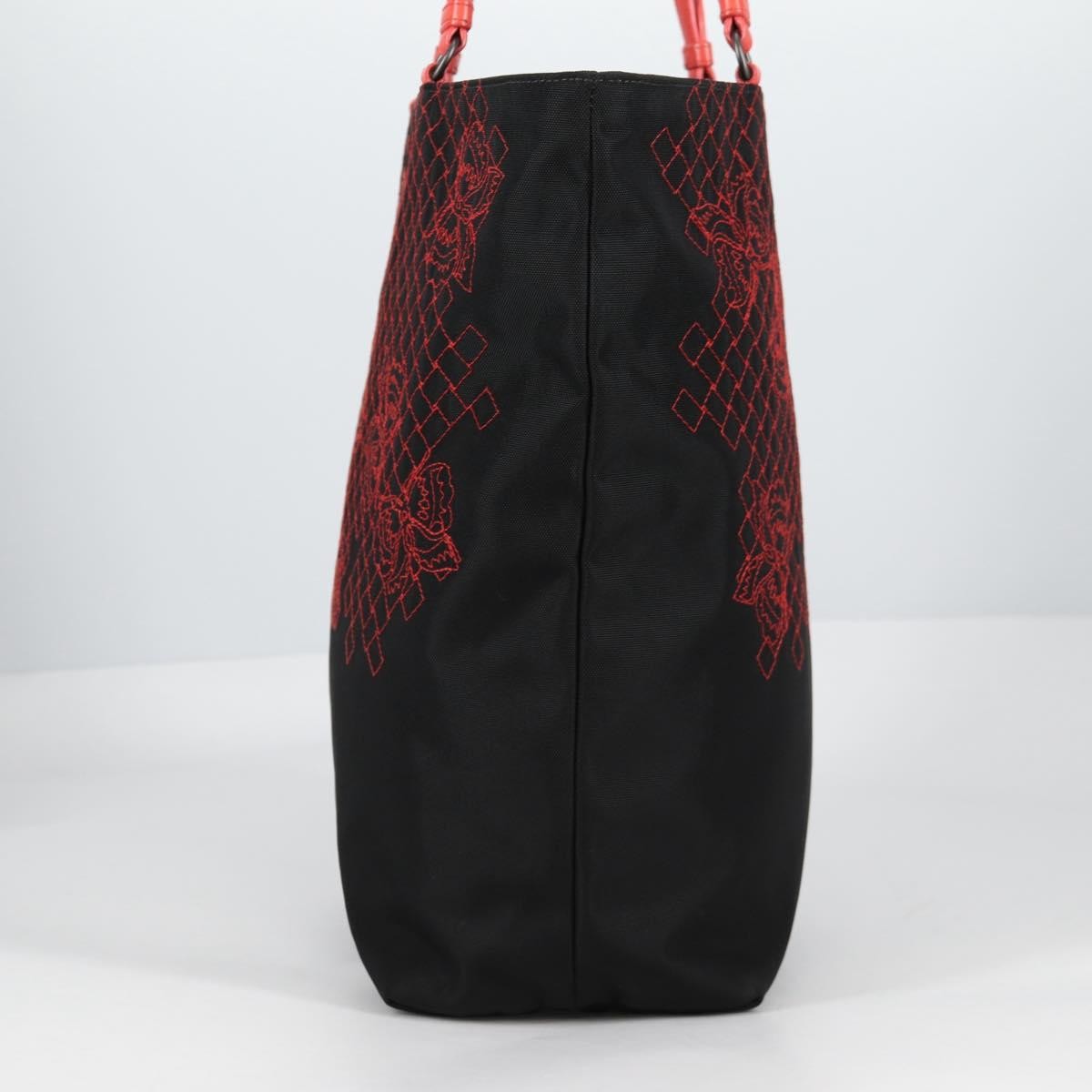 Bottega Veneta Vintage Tote Bag Nylon, BLACK, NYLON, Tote bag