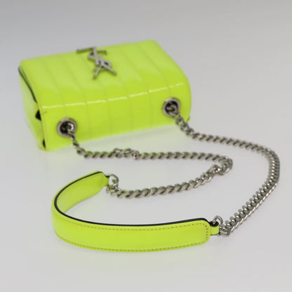 Saint Laurent Vicky Crossbody Bag Vertical Quilted Patent, YELLOW, PATENT_LEATHER, Crossbody bag