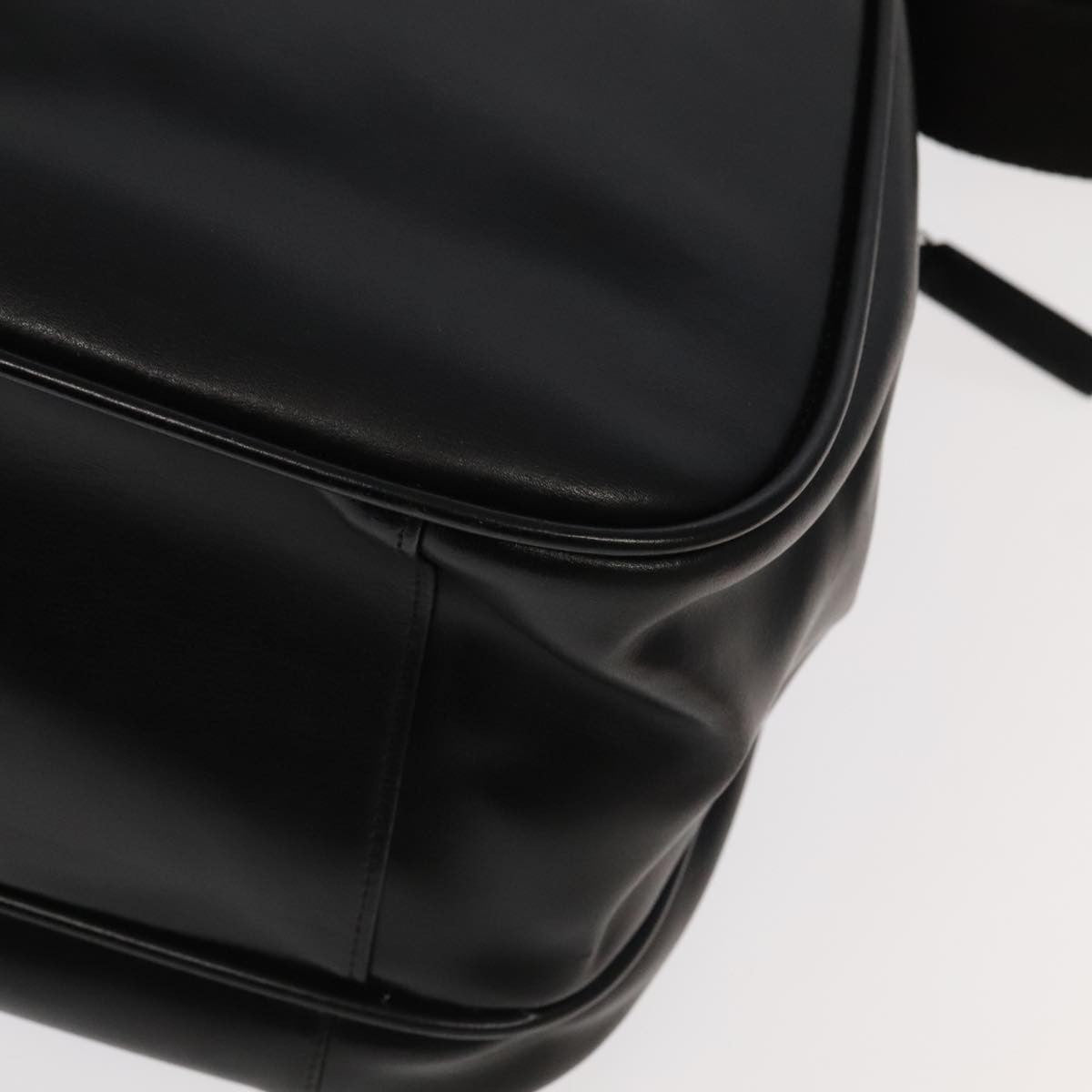 Versace Messenger Bag Leather, BLACK, LEATHER, Shoulder bag