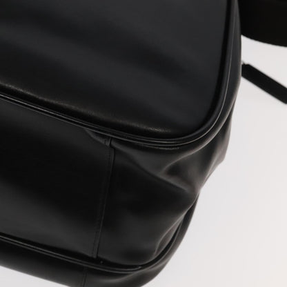 Versace Messenger Bag Leather, BLACK, LEATHER, Shoulder bag