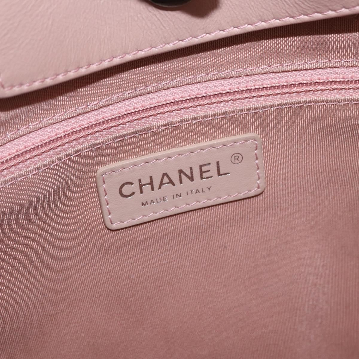 Chanel Easy Shopping Tote Quilted Calfskin, PINK, LEATHER, Tote bag