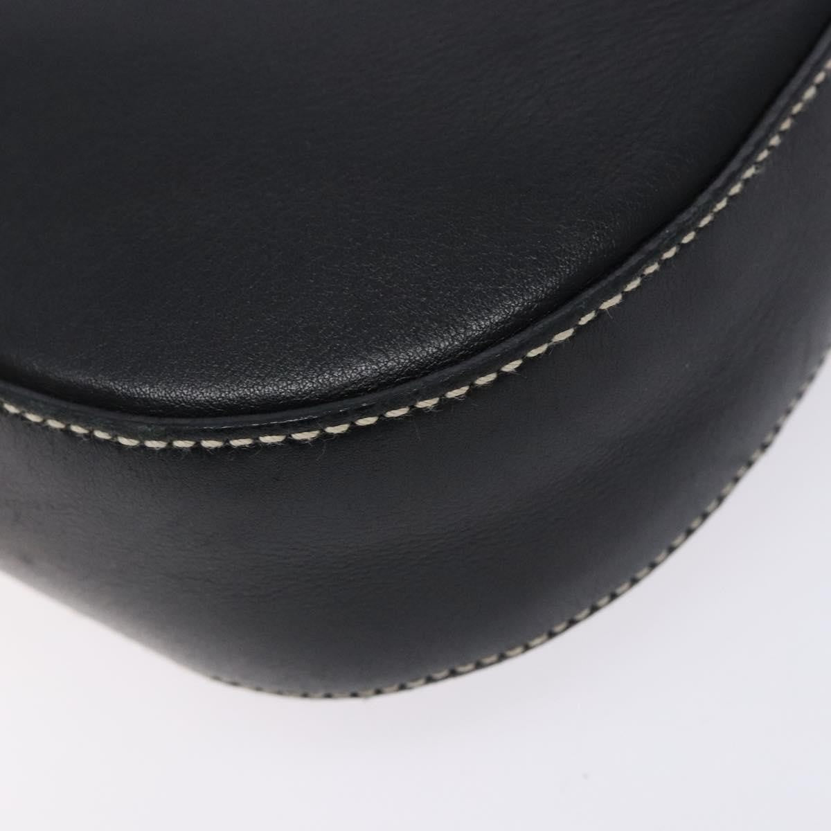 Salvatore Ferragamo Gancini Shoulder Bag Leather, BLACK, LEATHER, Shoulder bag