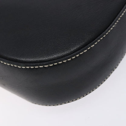 Salvatore Ferragamo Gancini Shoulder Bag Leather, BLACK, LEATHER, Shoulder bag