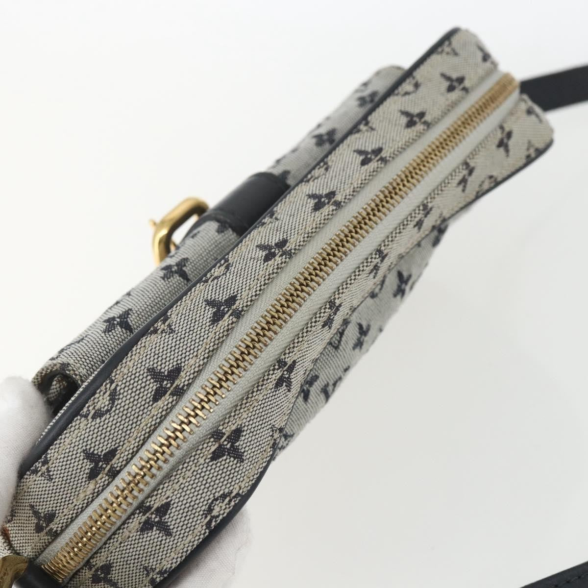 Louis Vuitton Juliette Crossbody Bag Mini Lin, BLUE, CANVAS, Shoulder bag