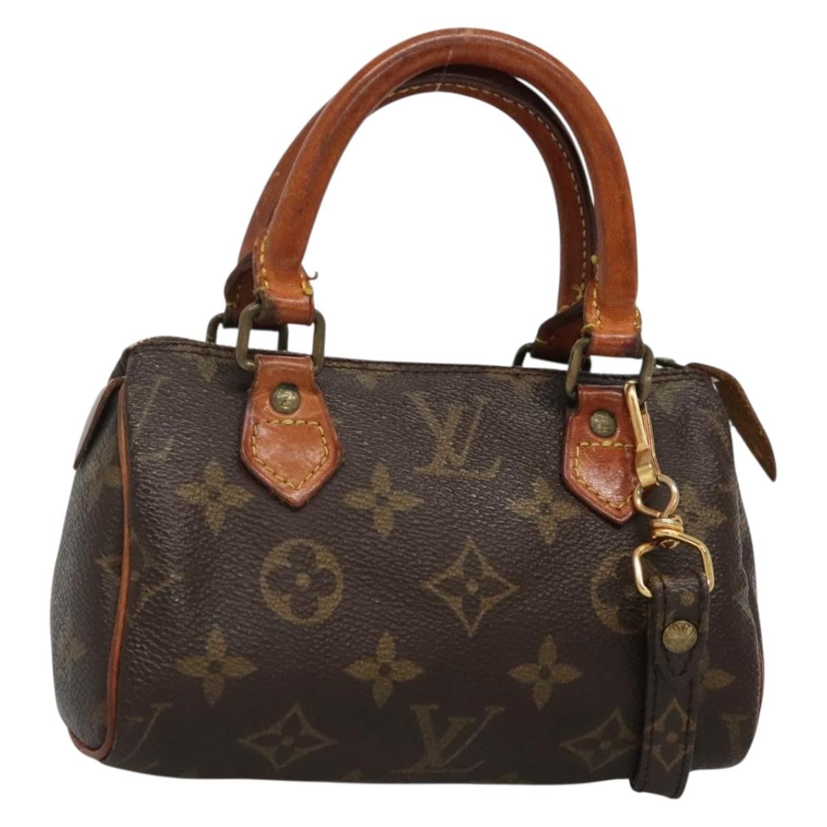 Louis Vuitton Speedy Mini HL Handbag Monogram Canvas, BROWN, CANVAS, Handbag