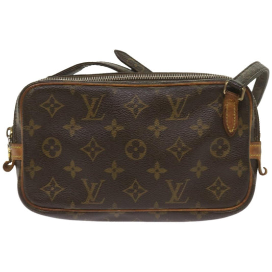 Louis Vuitton Pochette Marly Bandouliere Bag Monogram Canvas, BROWN, CANVAS, Crossbody bag