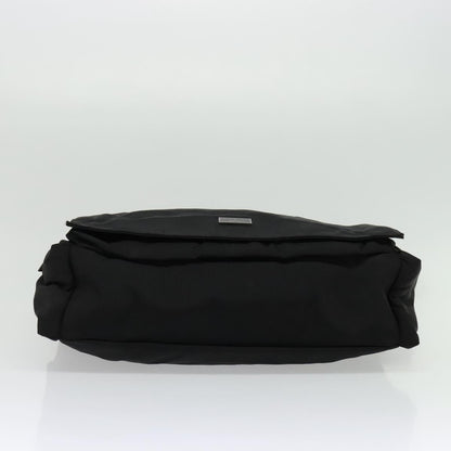 Gucci Side Pocket Flap Messenger Bag Nylon, BLACK, NYLON, Shoulder bag