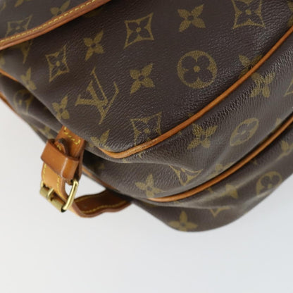 Louis Vuitton Saumur Handbag Monogram Canvas, BROWN, CANVAS, Shoulder bag
