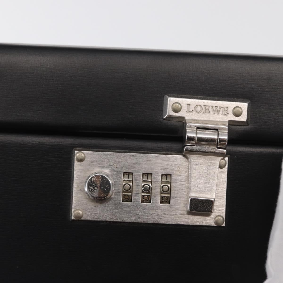 Loewe Anagram Business Leather, BLACK, LEATHER, Briefcase