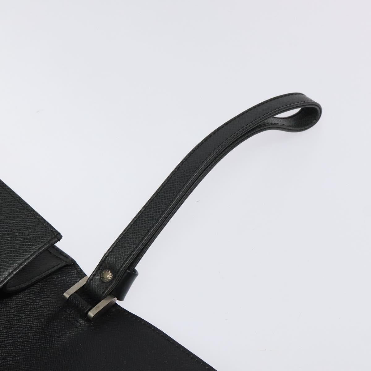 Louis Vuitton S Lock A4 Wristlet Pouch Macassar Monogram Canvas, BLACK, LEATHER, Clutche & pouche